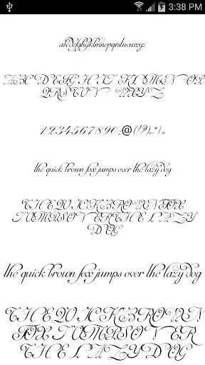 Fonts for FlipFont Script Font