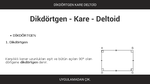 Dikdörtgen Kare Deltoid