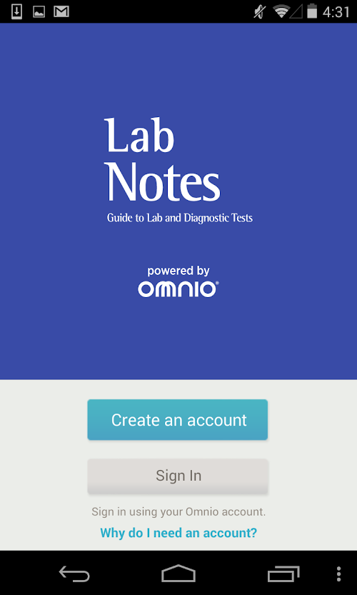 Android application Lab Notes: Guide to Lab &amp; Diag screenshort