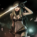Cute Girl Samurai Art LWP