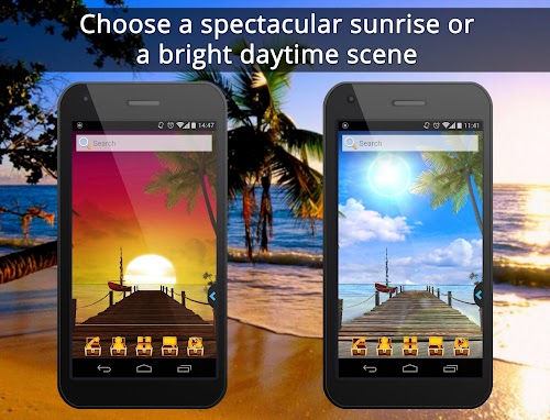 Android application UR 3D Beach Island Live Theme screenshort