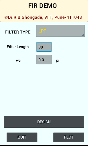 FIR FILTER DEMO