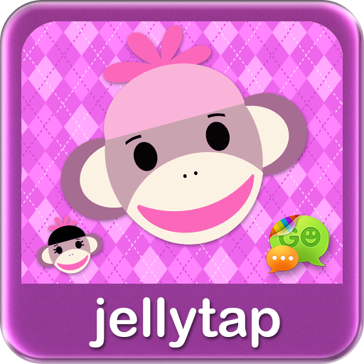 Sock Monkey Purple SMS Theme 個人化 App LOGO-APP開箱王