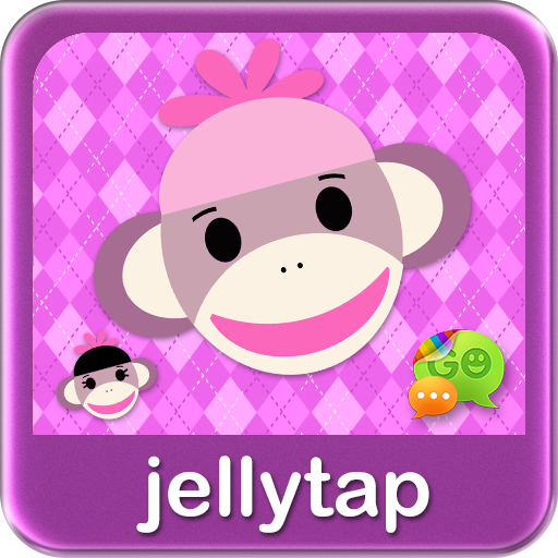 Sock Monkey Purple SMS Theme LOGO-APP點子