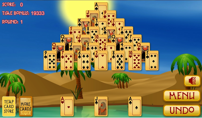 Играть пасьянс пирамида открытая. Пасьянс пирамида играть. Pyramid Solitaire.