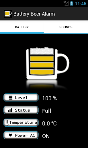 Battery Beer Alarm with Widget