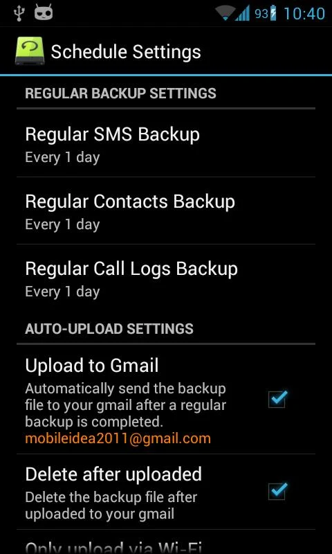 Super Backup : SMS & Contacts - screenshot