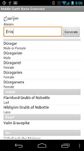 Middle-earth Name Generator