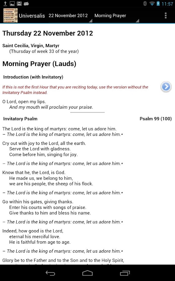 Catholic Calendar Universalis Android Apps on Google Play