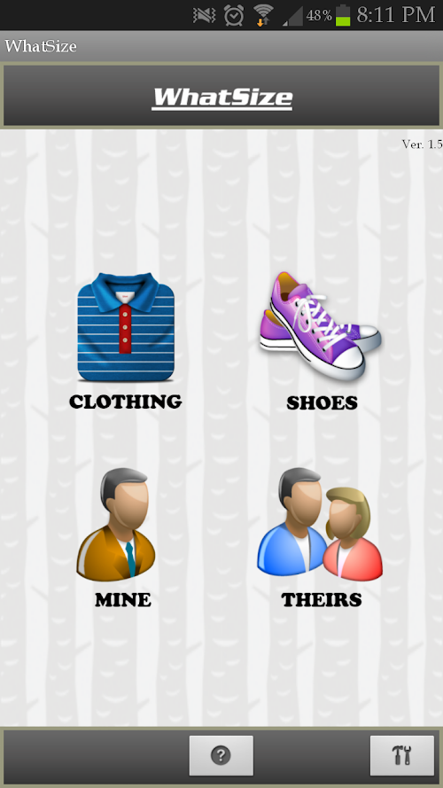Android application WhatSize screenshort