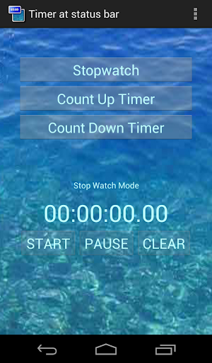 Timer at status bar