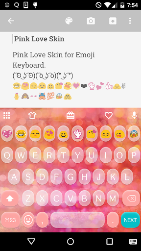 Pink Love Emoji Keyboard