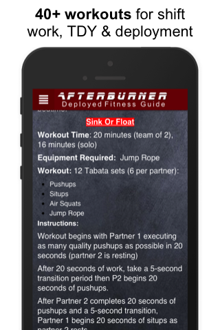 AFTERBURNER MILITARY FITNESS