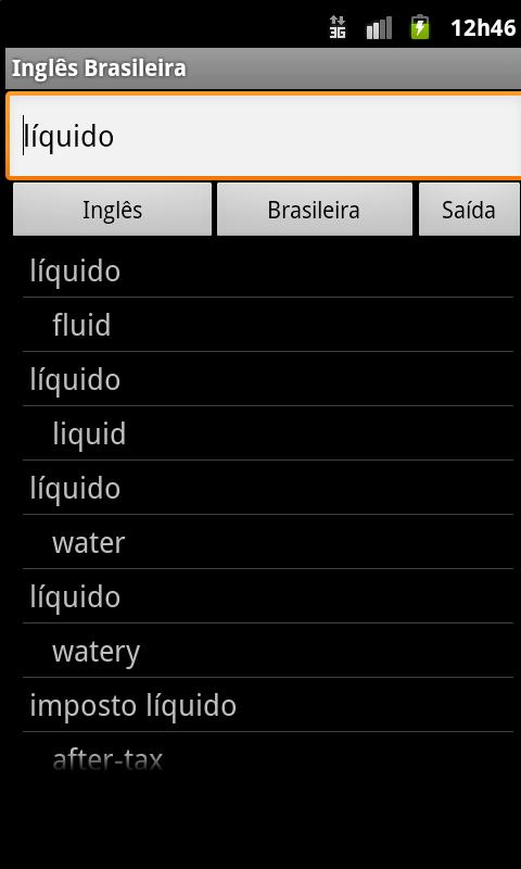 English Brazilian Dictionary Screen 3