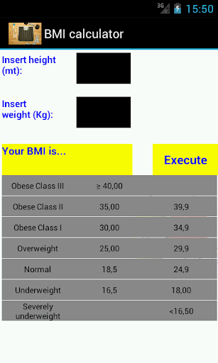 BMI Calcolatore