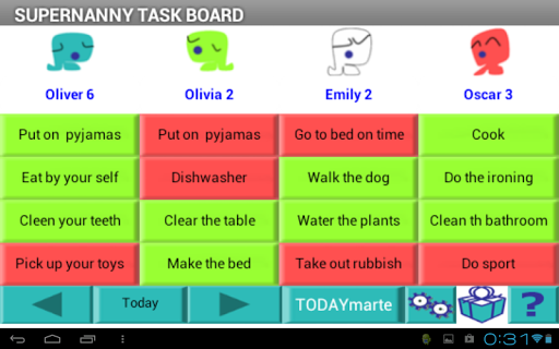 Supernanny task board