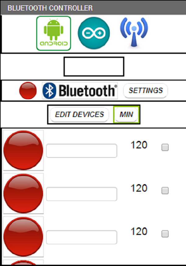 ARDUINO BLUETOOTH CONTROLLER Screen 3