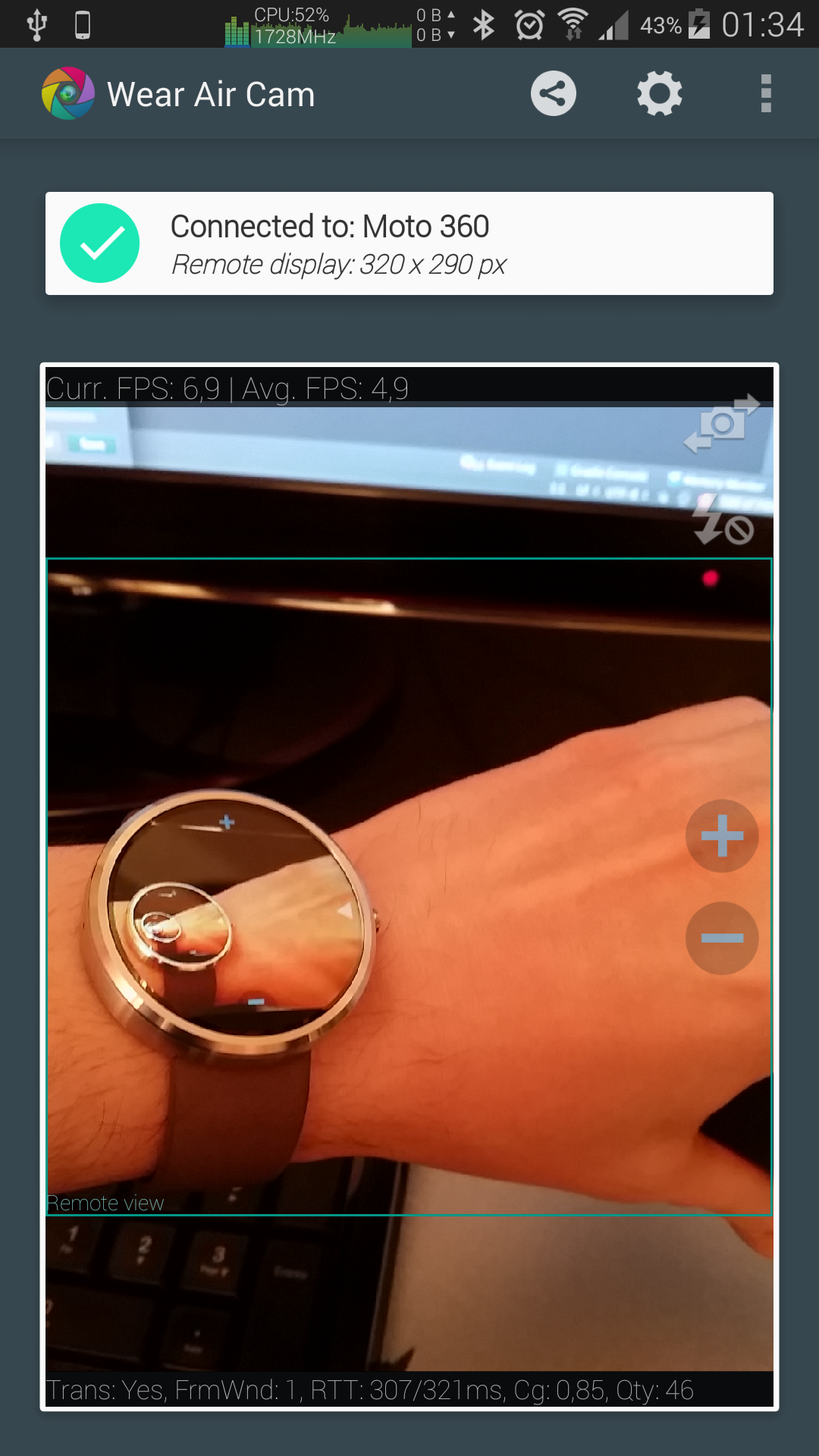 Android application Wear Air Cam screenshort