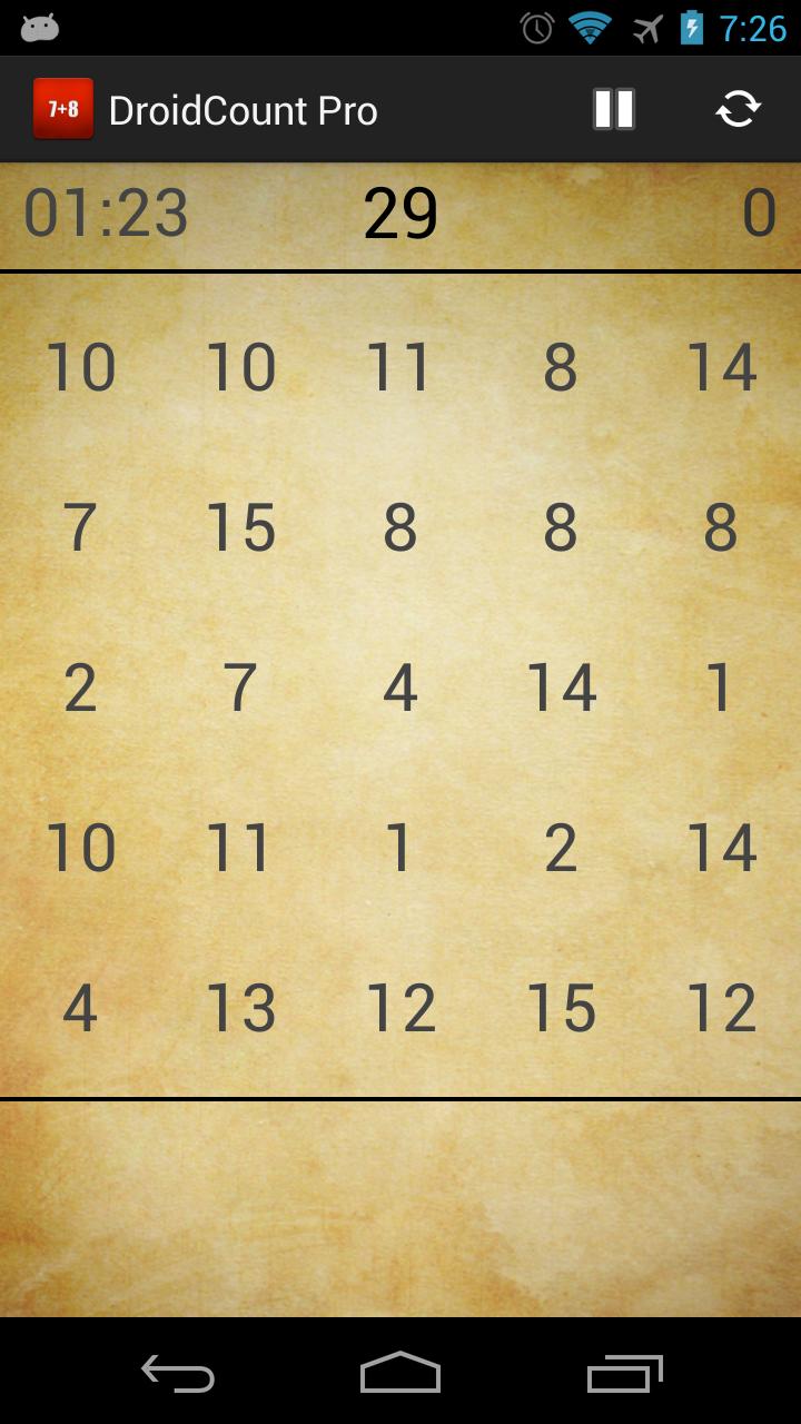 DroidCount! NEW! Screen 2