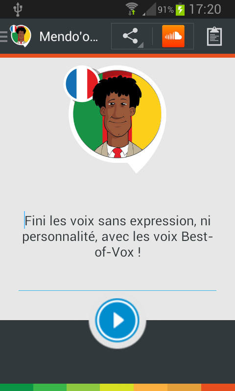 Android application Mendoo, the Cameroonian voice screenshort