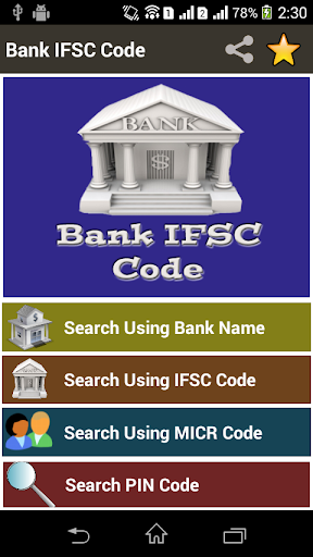 Bank IFSC and Pin Code
