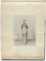 Portret van een Indonesische vrouw voor een decor