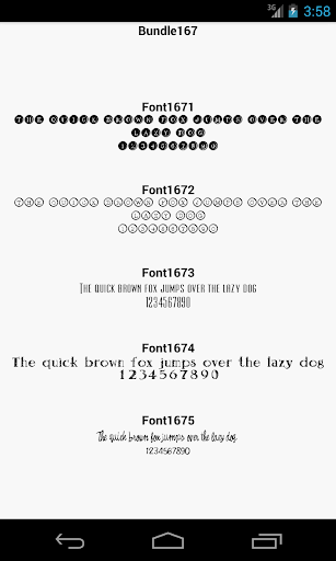 Fonts for FlipFont 167