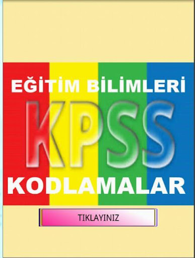 KPSS EĞİTİM BİLİMLERİ KODLAMA