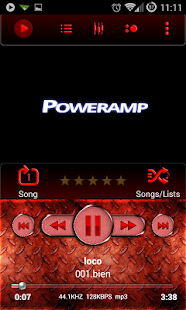 How to mod Poweramp Skin Red Metal Varies with device apk for bluestacks