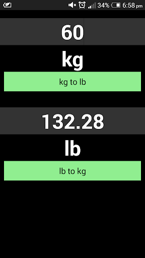 kg to lb to kg