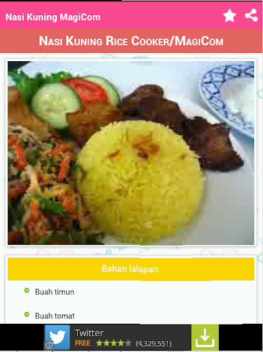 Download Resep Nasi Kuning Lengkap  for PC