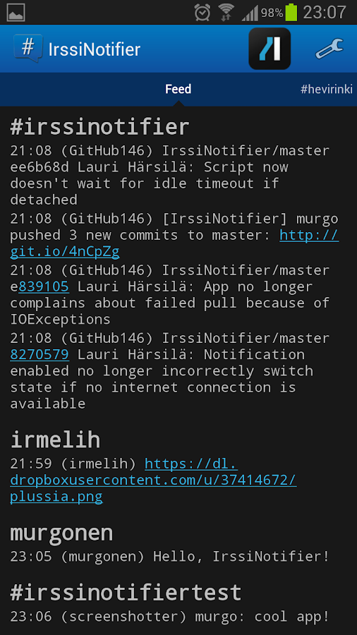   IrssiNotifier- screenshot 