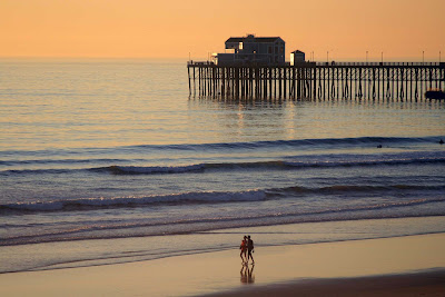 A couple at Oceanside Pier near San Diego.
