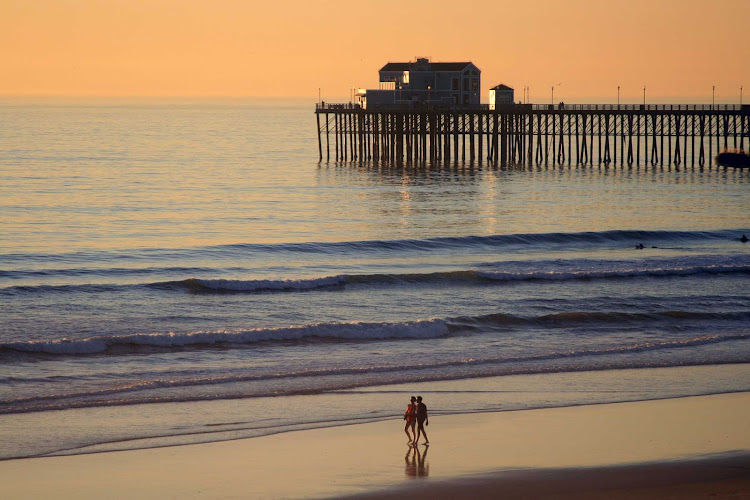 A couple at Oceanside Pier near San Diego.