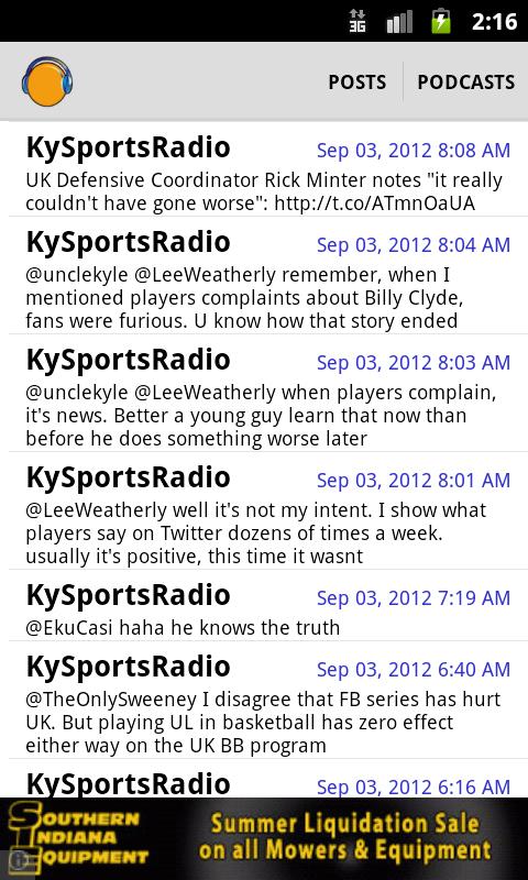 Kentucky Sports Radio (KSR) Screen 3