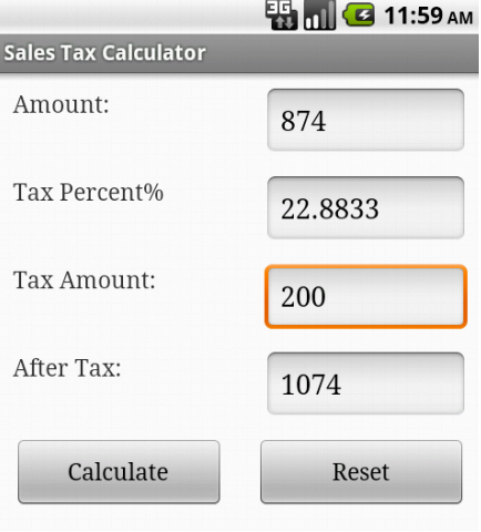 Sales Tax Calculator