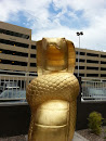 Giant Golden Snake Idol