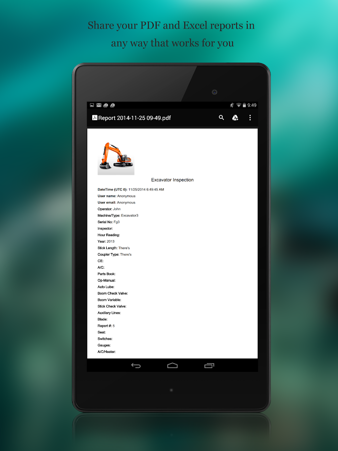 Heavy Equipment Inspection App Android Apps on Google Play