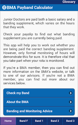 BMA Payband Calculator