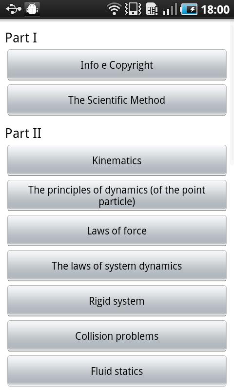 Android application Physics screenshort