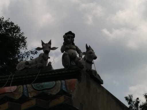 Demon with Two Cows Statue