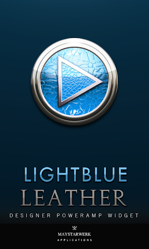 Poweramp Widget Lightblue Leat