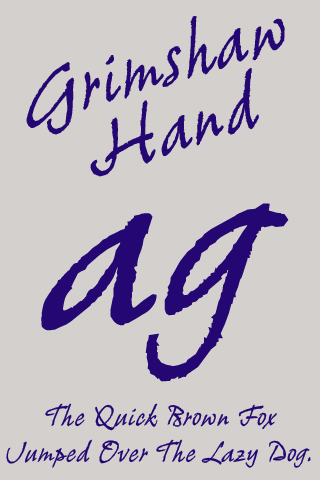 Android application Grimshaw Hand FlipFont screenshort