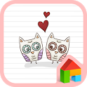 owl couple dodol theme icon