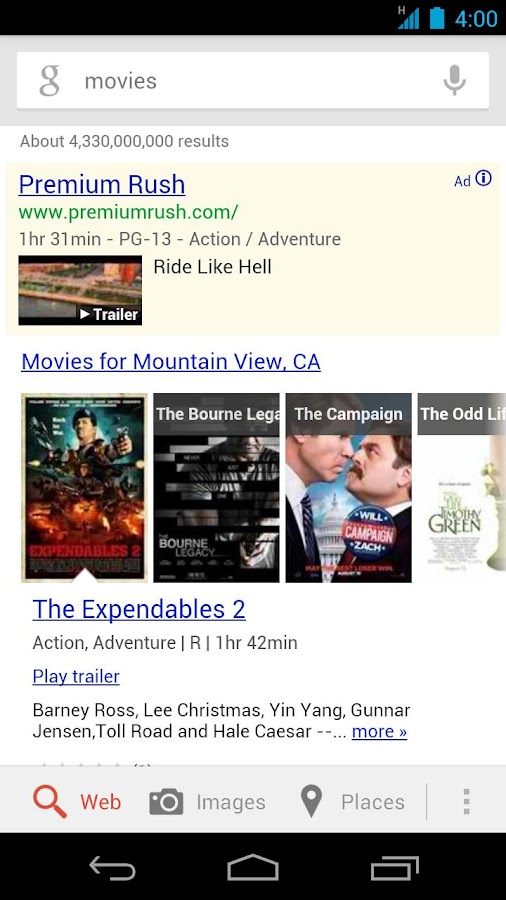 Google Search - screenshot