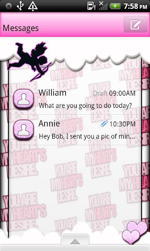 GO SMS THEME ValentinesDay4U2