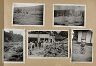 Verwoeste fabriek en landschappen