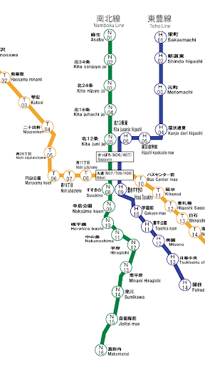 札幌市営地下鉄路線図