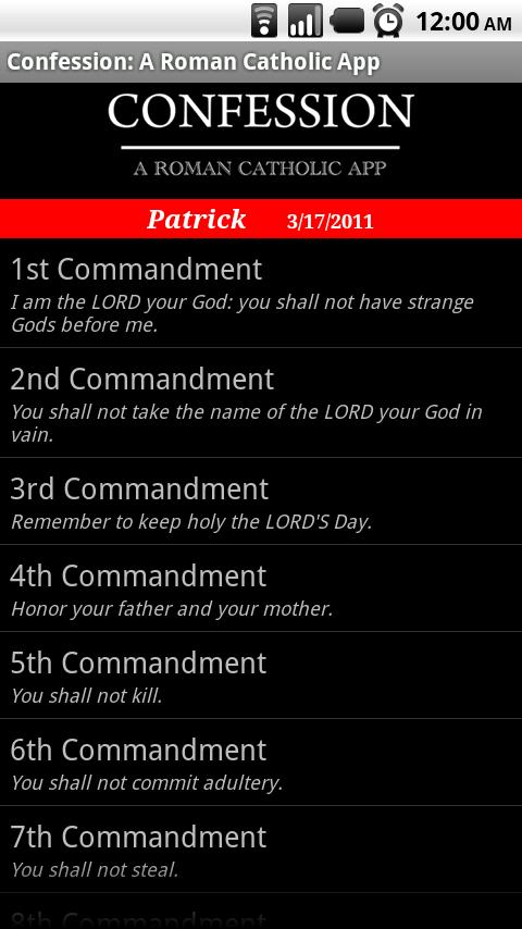 Confession: Roman Catholic App Screen 3