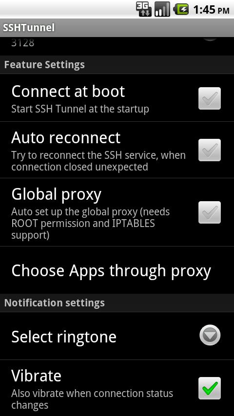 SSH Tunnel Screen 2